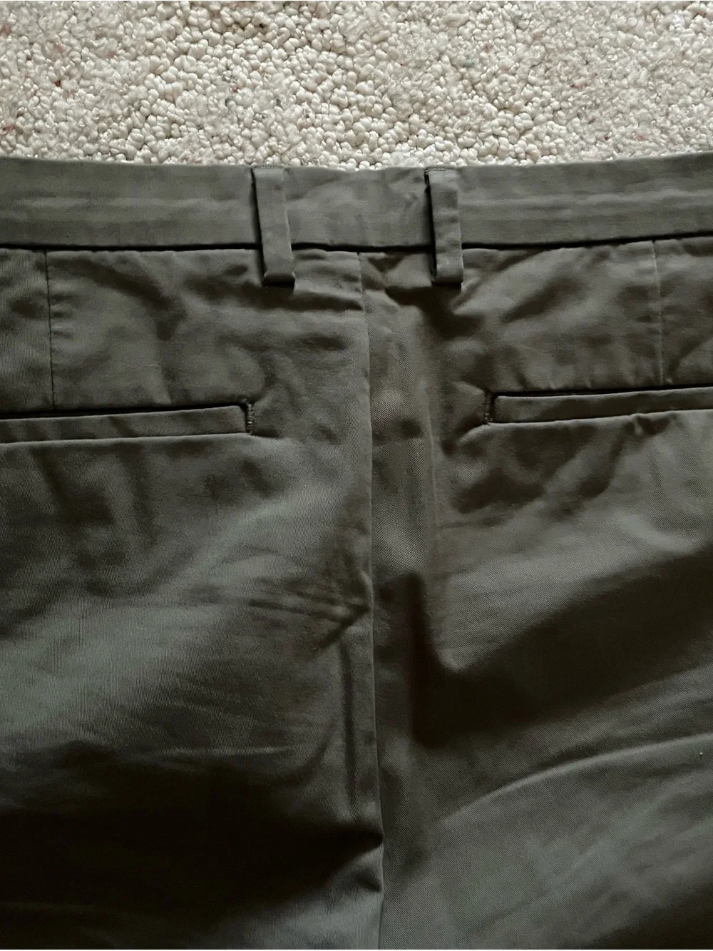 Classic Slim Straight Gray-Green Pants